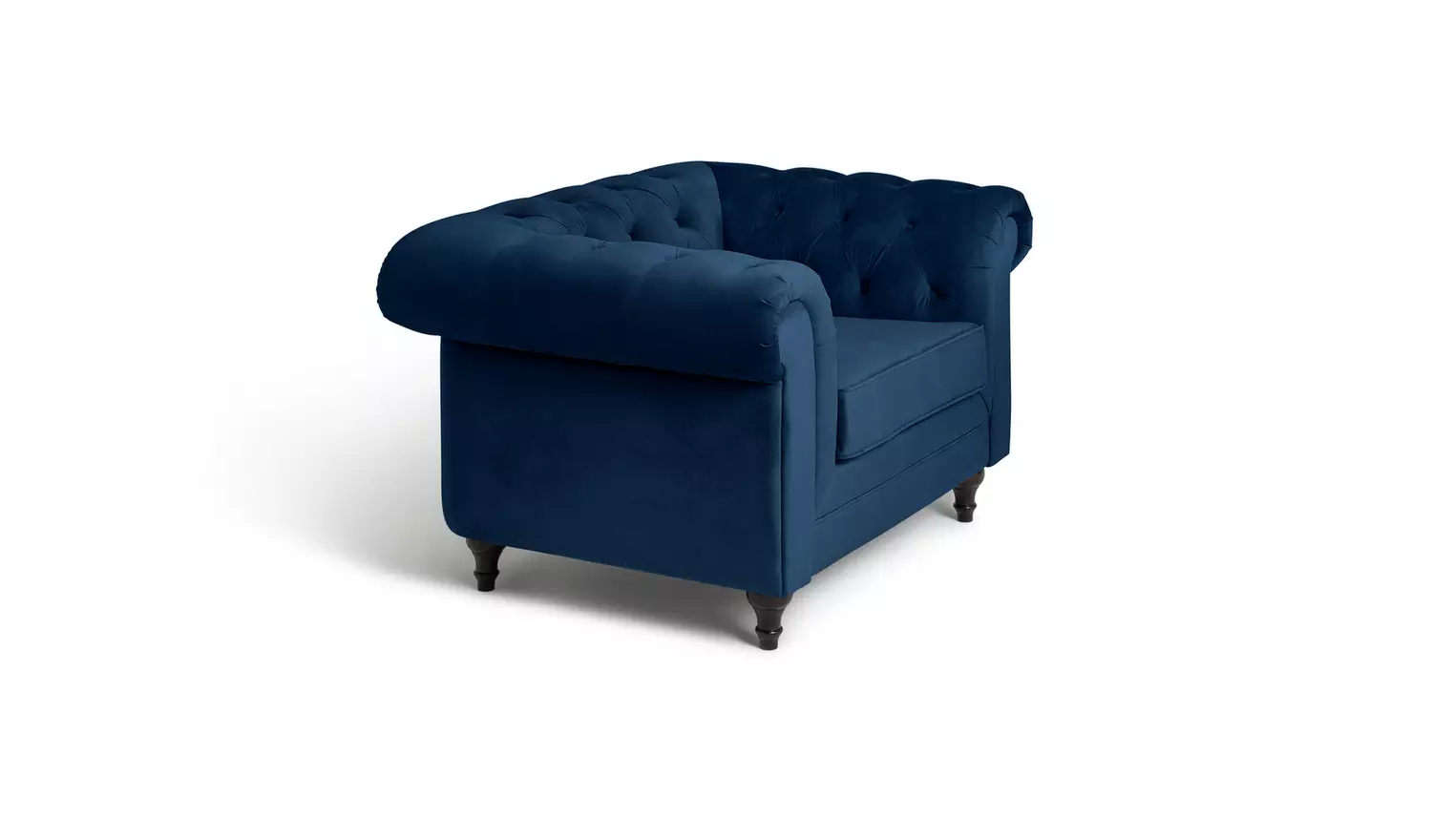 Habitat Chesterfield Velvet Armchair - Blue