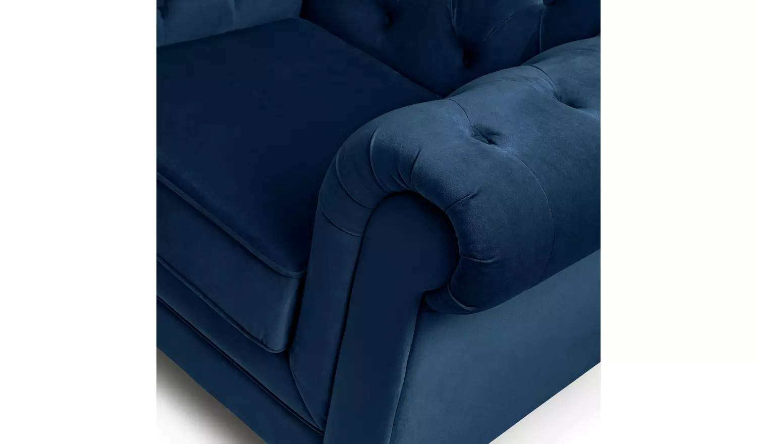 Habitat Chesterfield Velvet Armchair - Blue