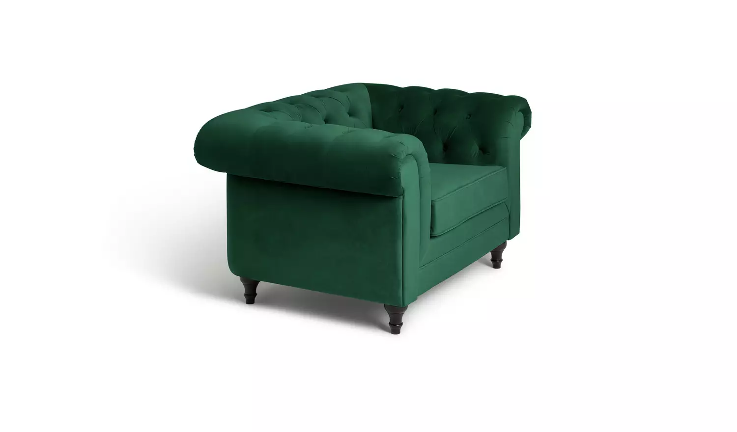 Habitat Chesterfield Velvet Armchair - Green
