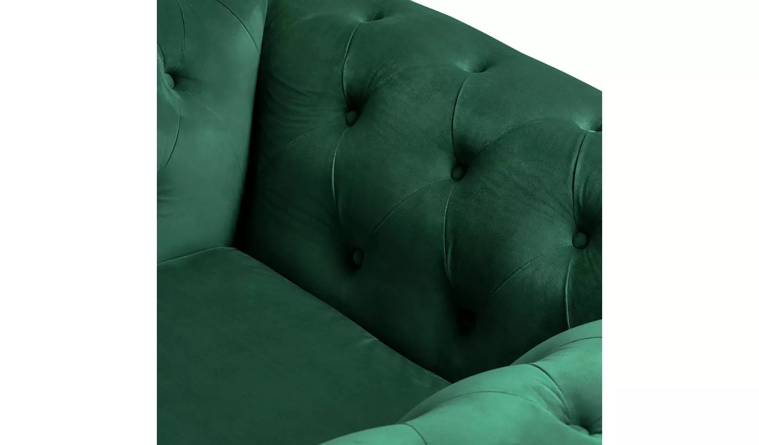 Habitat Chesterfield Velvet Armchair - Green