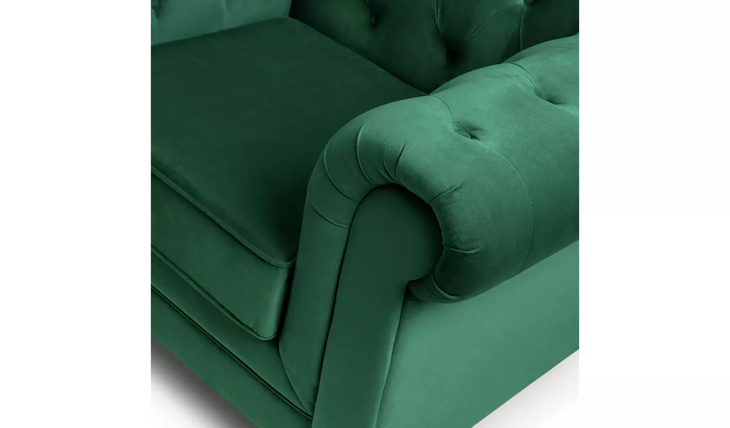 Habitat Chesterfield Velvet Armchair - Green