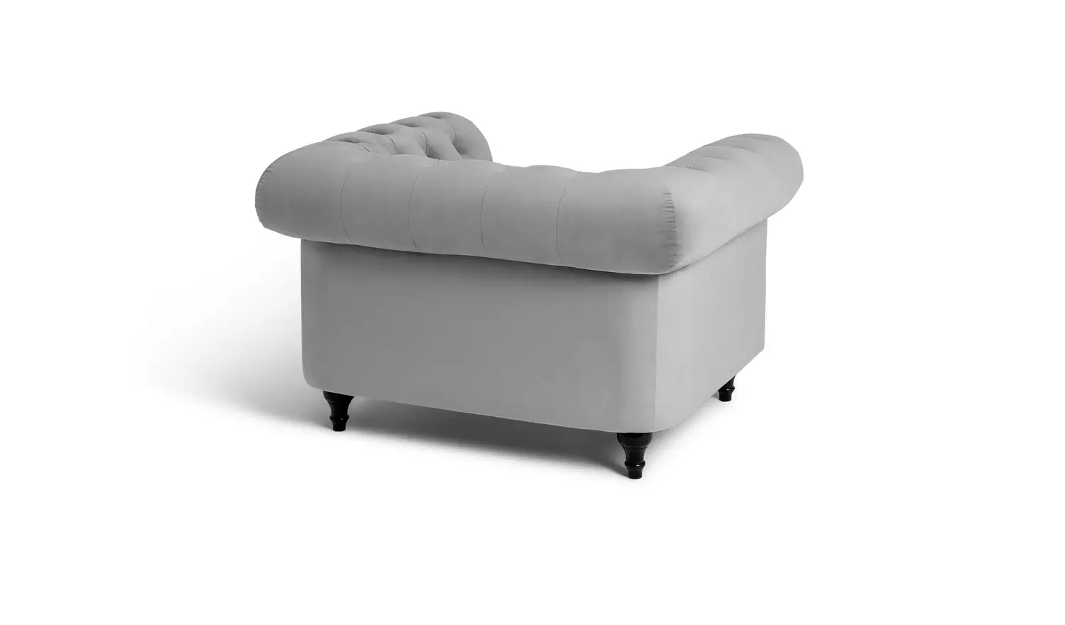 Habitat Chesterfield Velvet Armchair - Light Grey