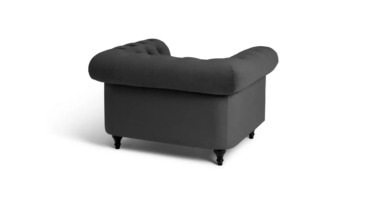 Habitat Chesterfield Velvet Armchair - Charcoal