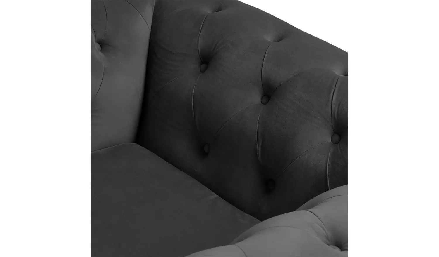 Habitat Chesterfield Velvet Armchair - Charcoal