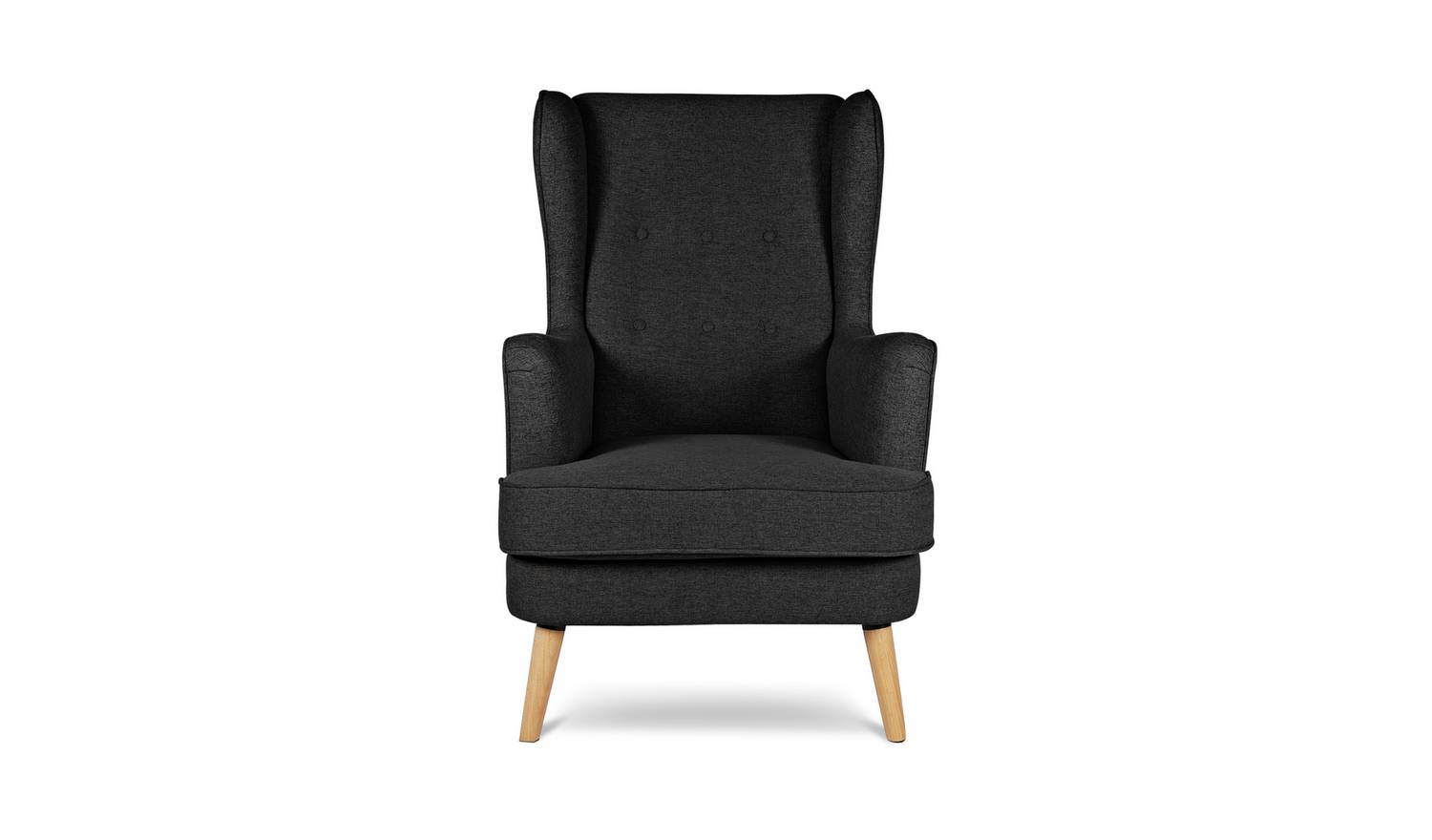 Habitat Callie Fabric Wingback Chair - Charcoal