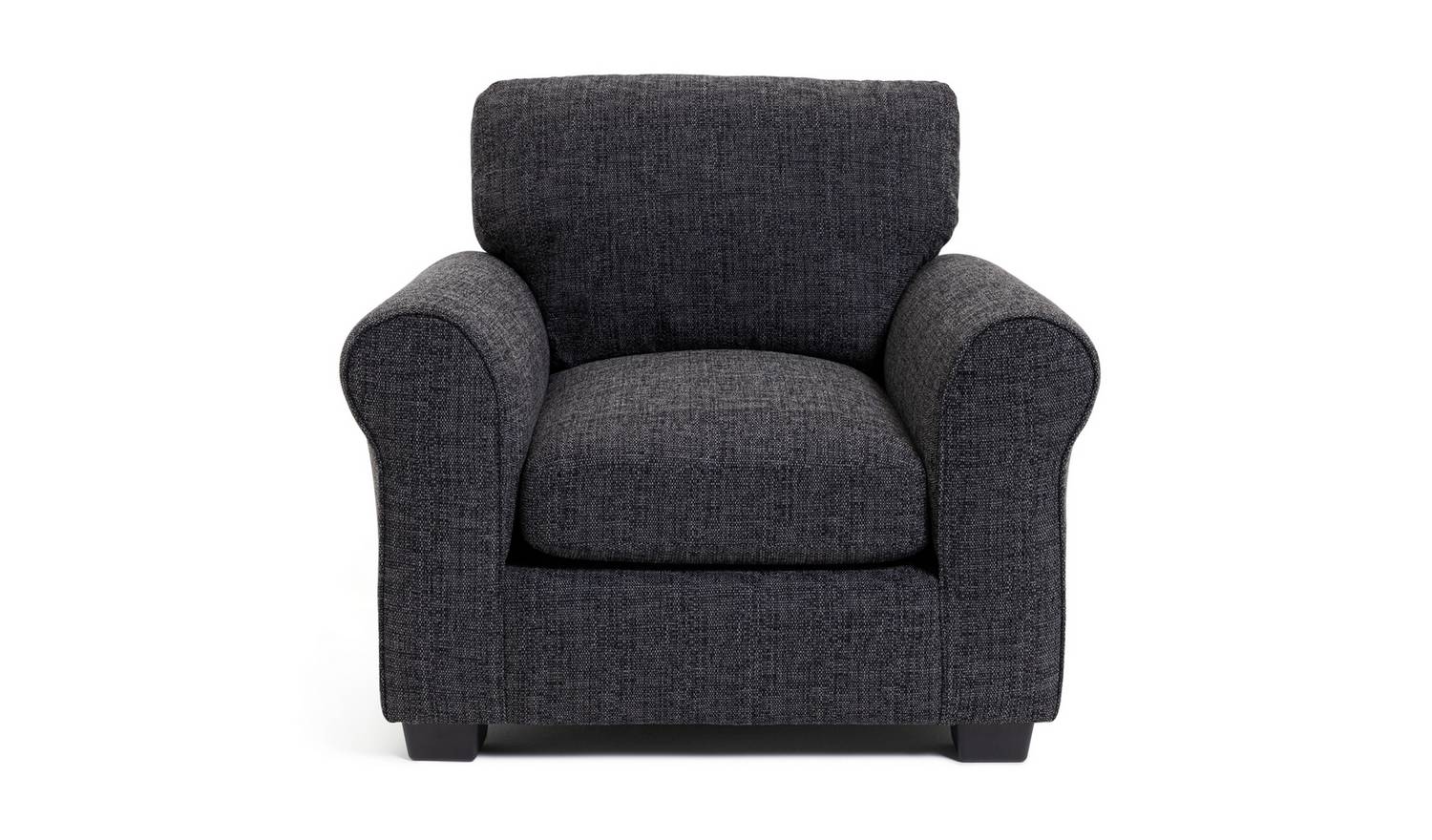 Argos Home Lisbon Fabric Armchair - Charcoal