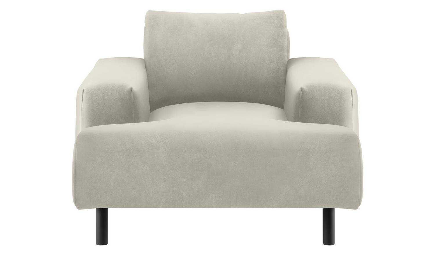 Habitat Julien Velvet Armchair - Natural