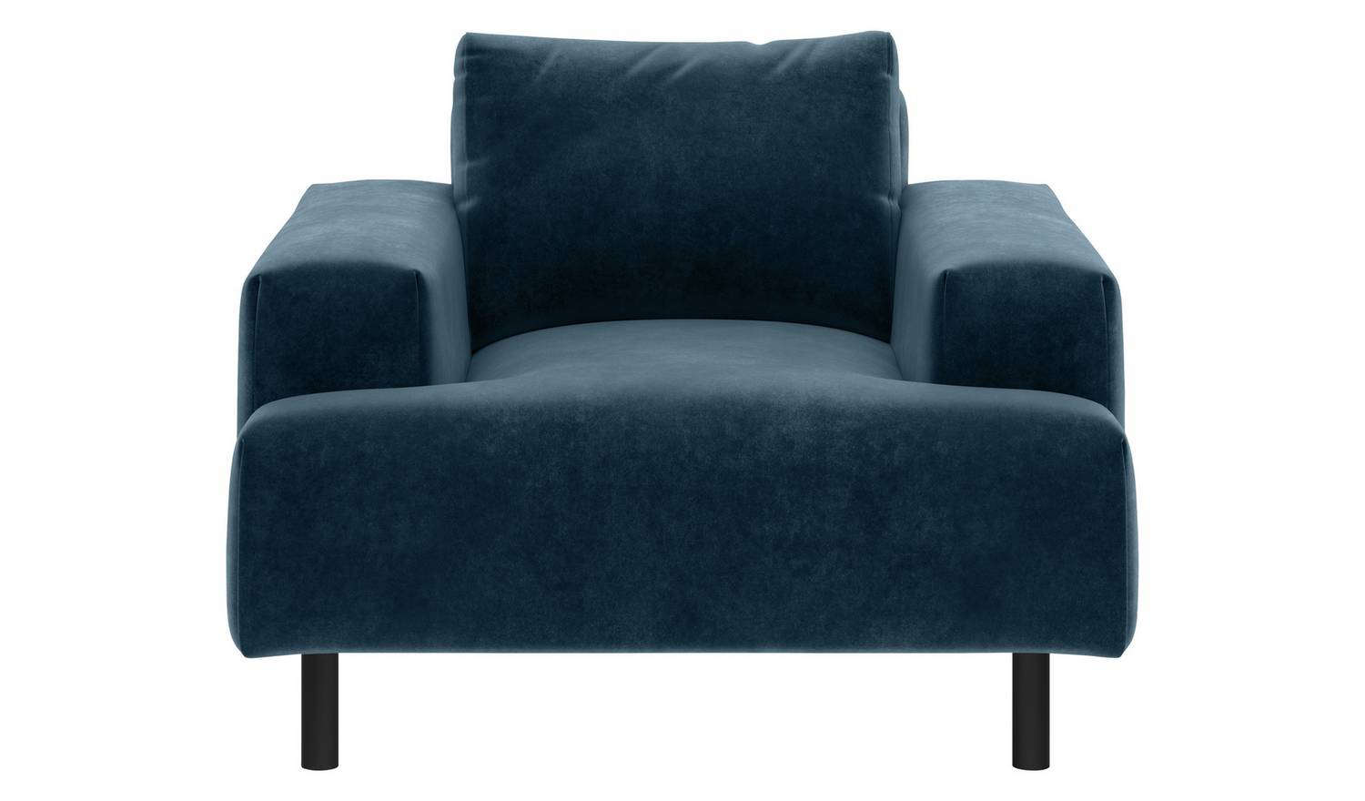 Habitat Julien Velvet Armchair - Navy