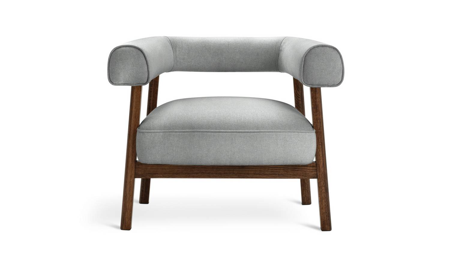 Habitat Elio Fabric Curved Armchair - Grey