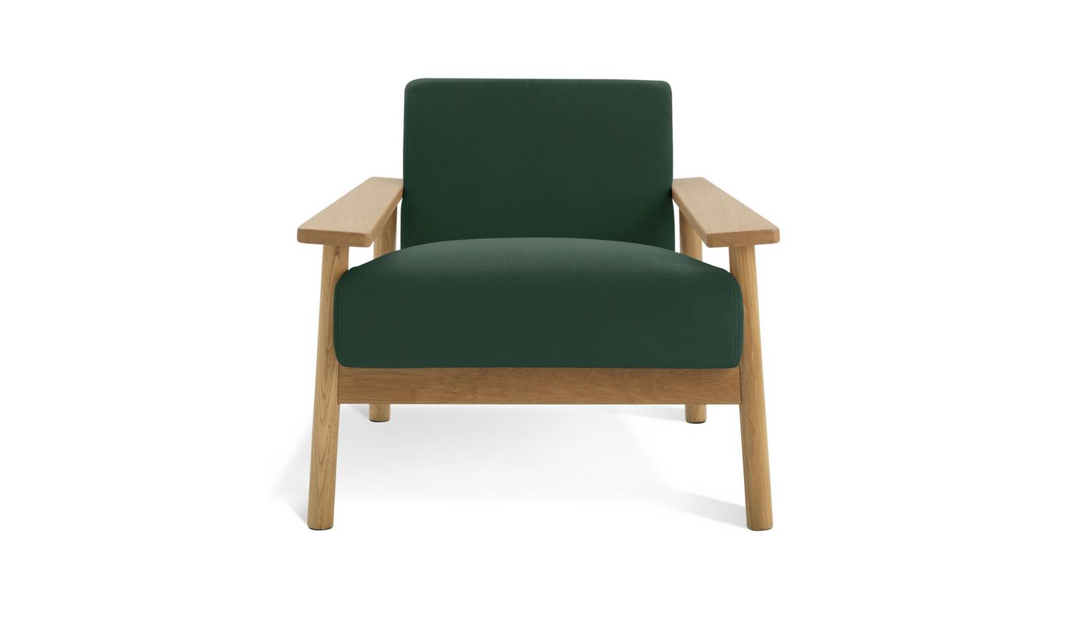 Habitat Dore Velvet Accent Chair - Dark Green