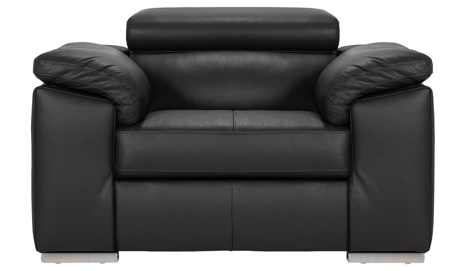 Argos Home Valencia Leather Armchair - Black