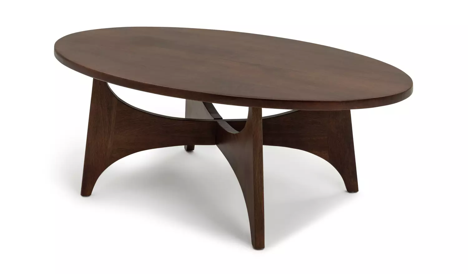 Habitat Mid Century Round Coffee Table - Brown