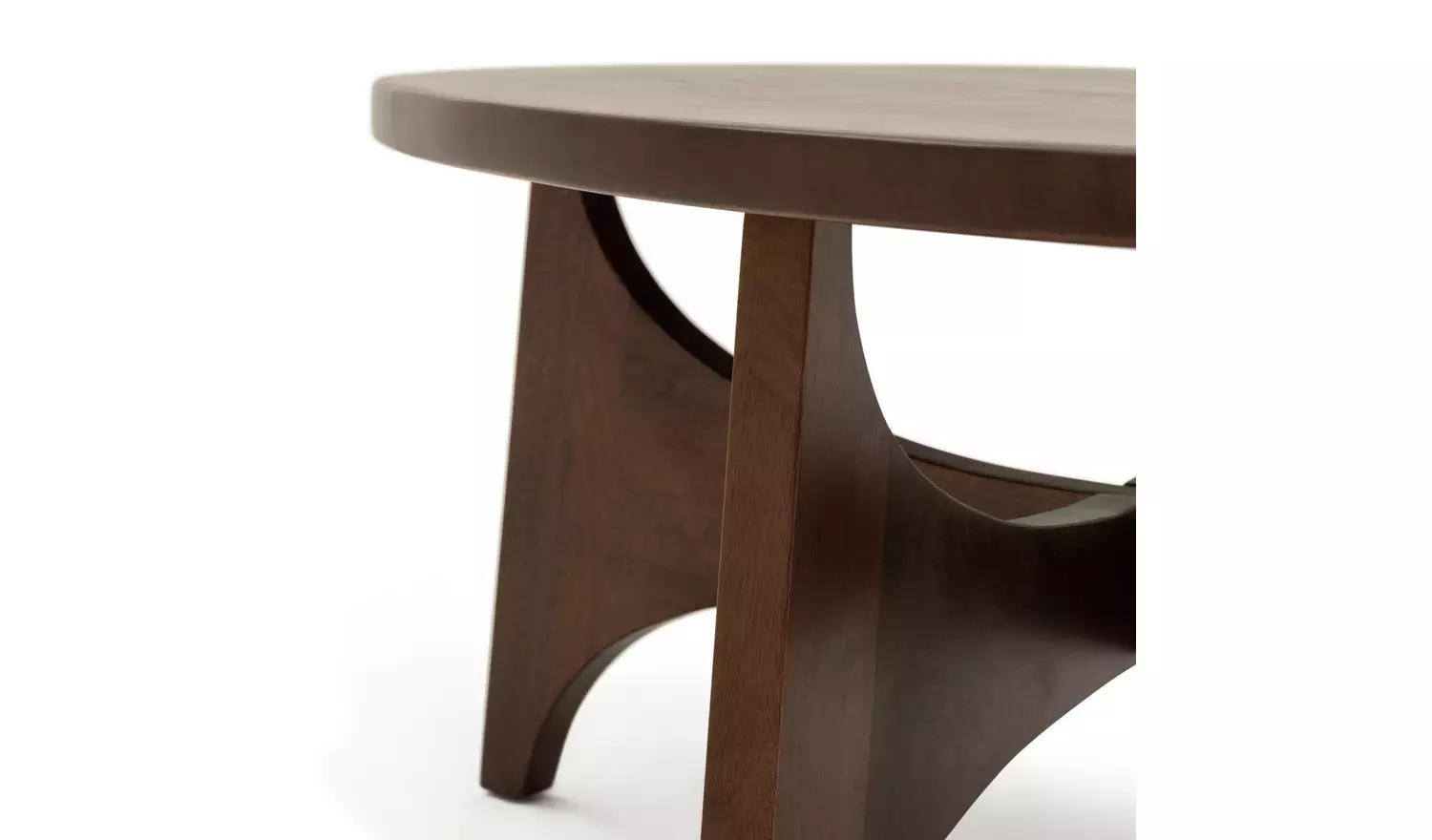 Habitat Mid Century Round Coffee Table - Brown