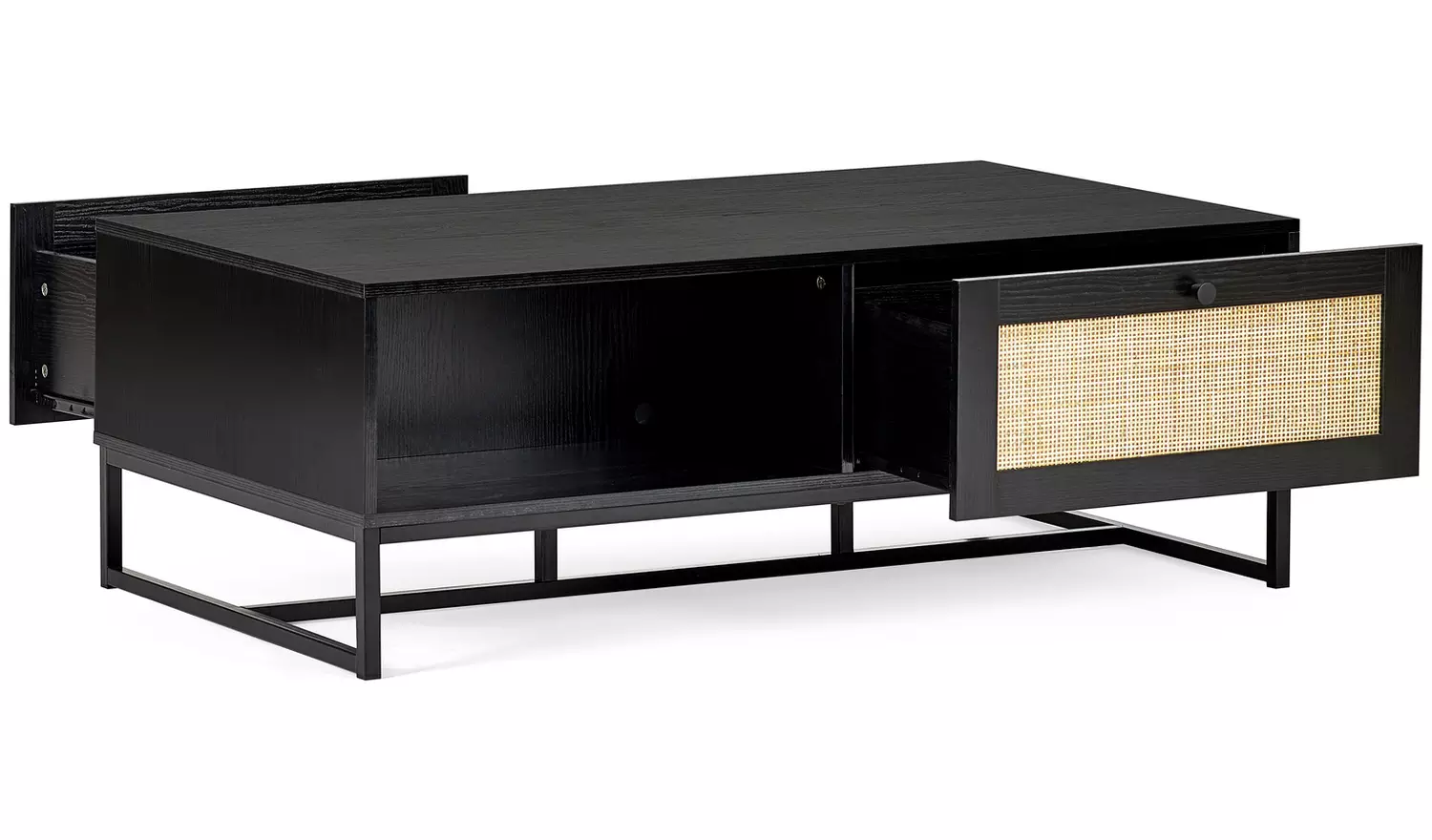 Julian Bowen Padstow 2 Drawer Coffee Table - Black