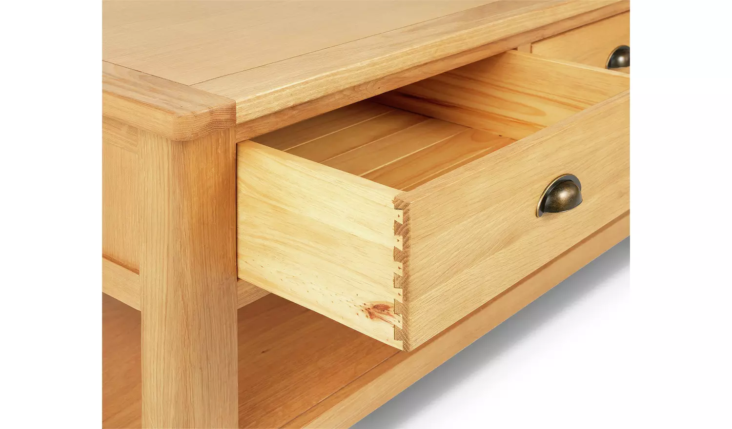 Argos Home Kent 2 Drawer Oak Coffee Table - Natural