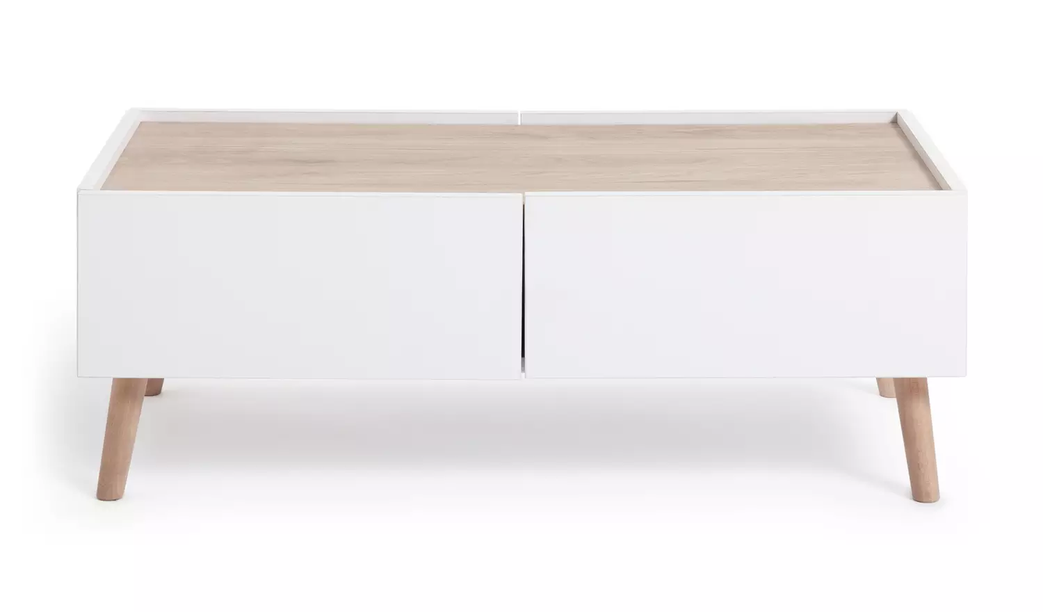 Habitat Skandi 2 Drawer Coffee Table - White Two Tone