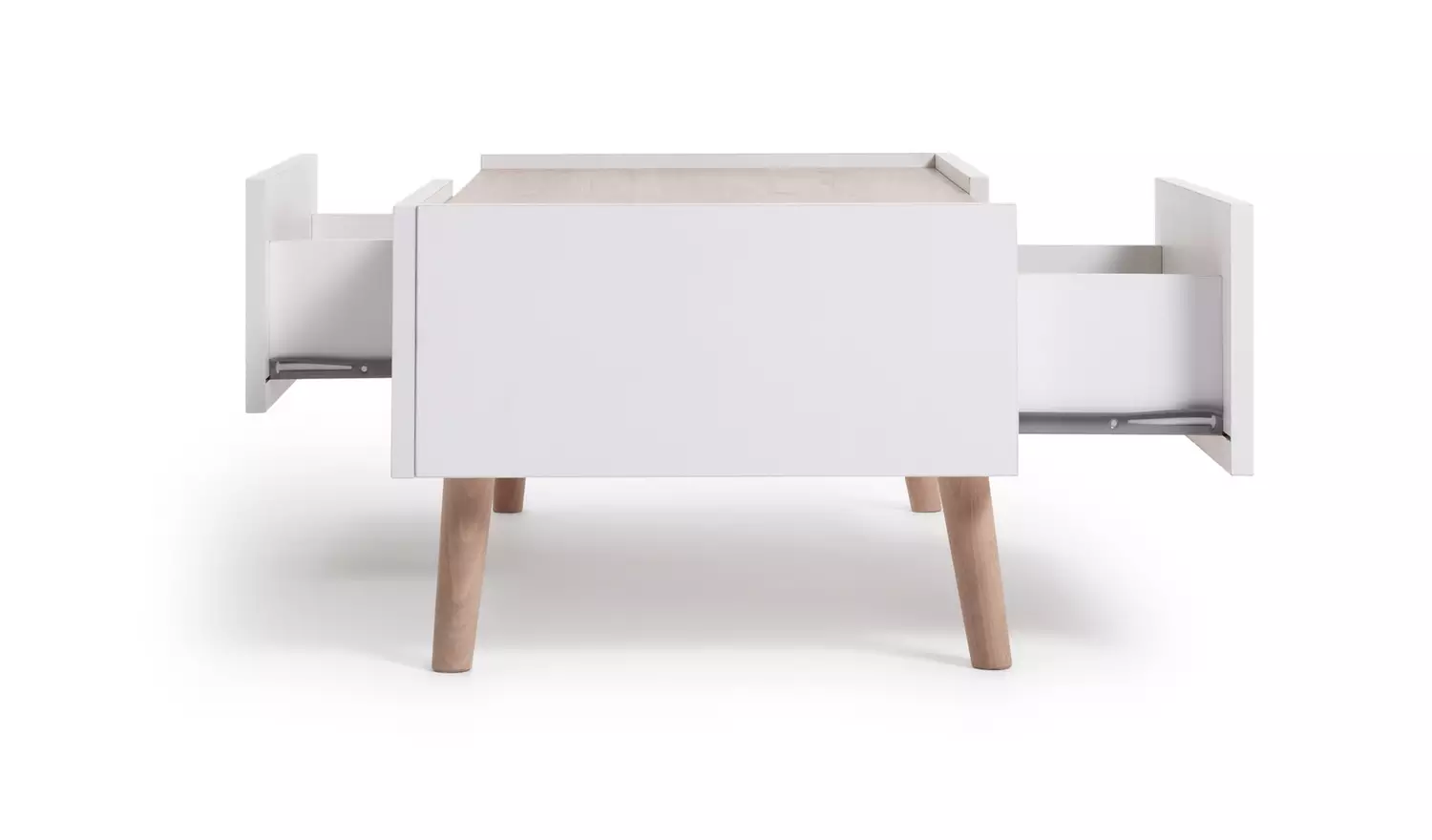 Habitat Skandi 2 Drawer Coffee Table - White Two Tone