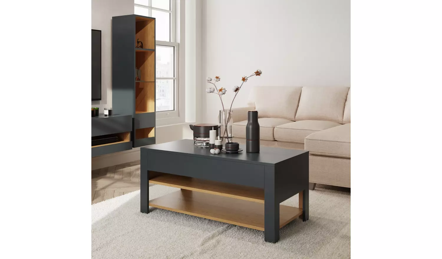 GFW Leon Coffee Table - Anthracite