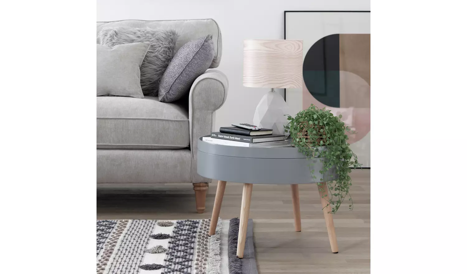 Habitat Skandi Round Coffee Table - Grey