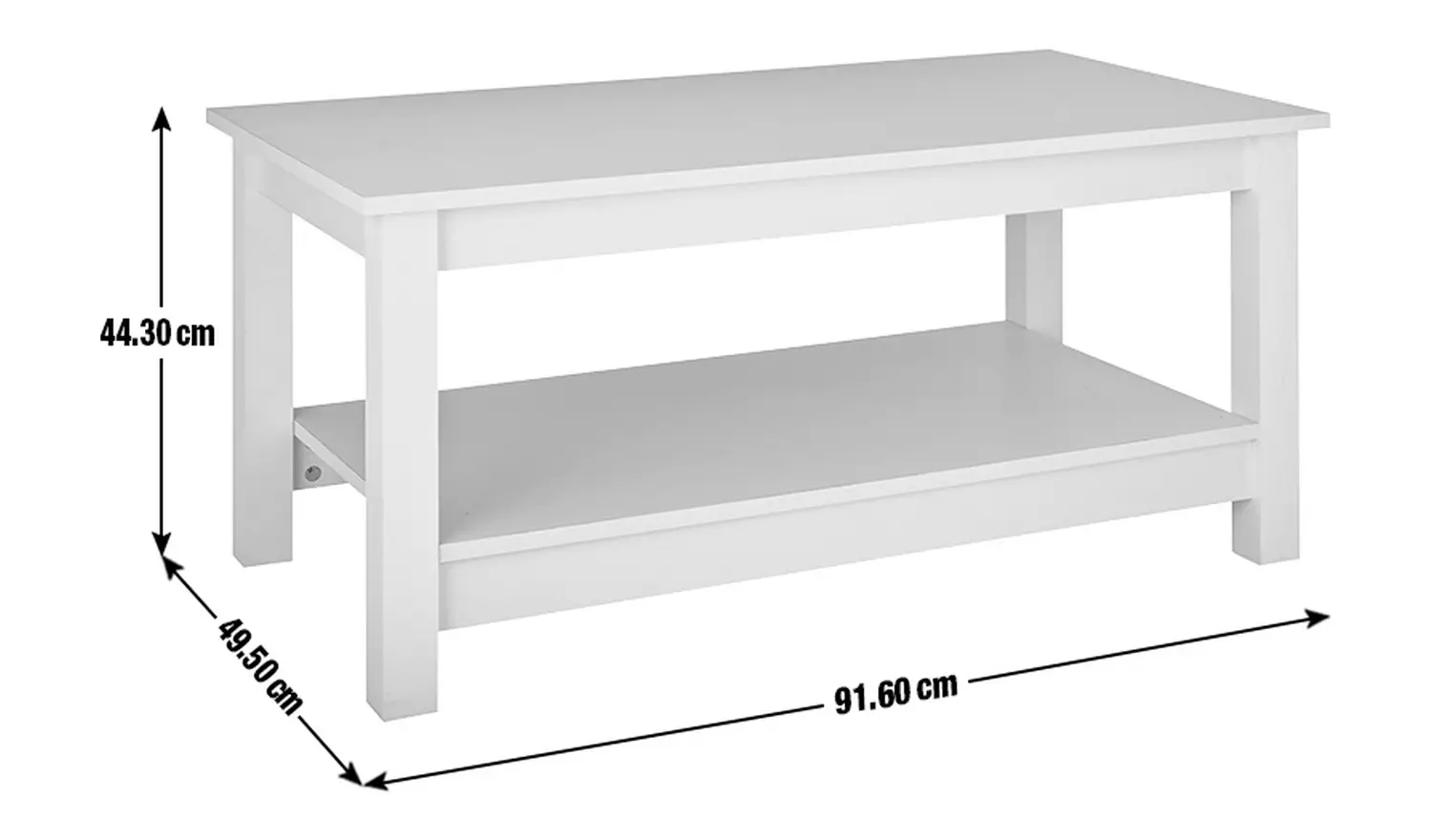 Argos Home Malibu Coffee Table - White