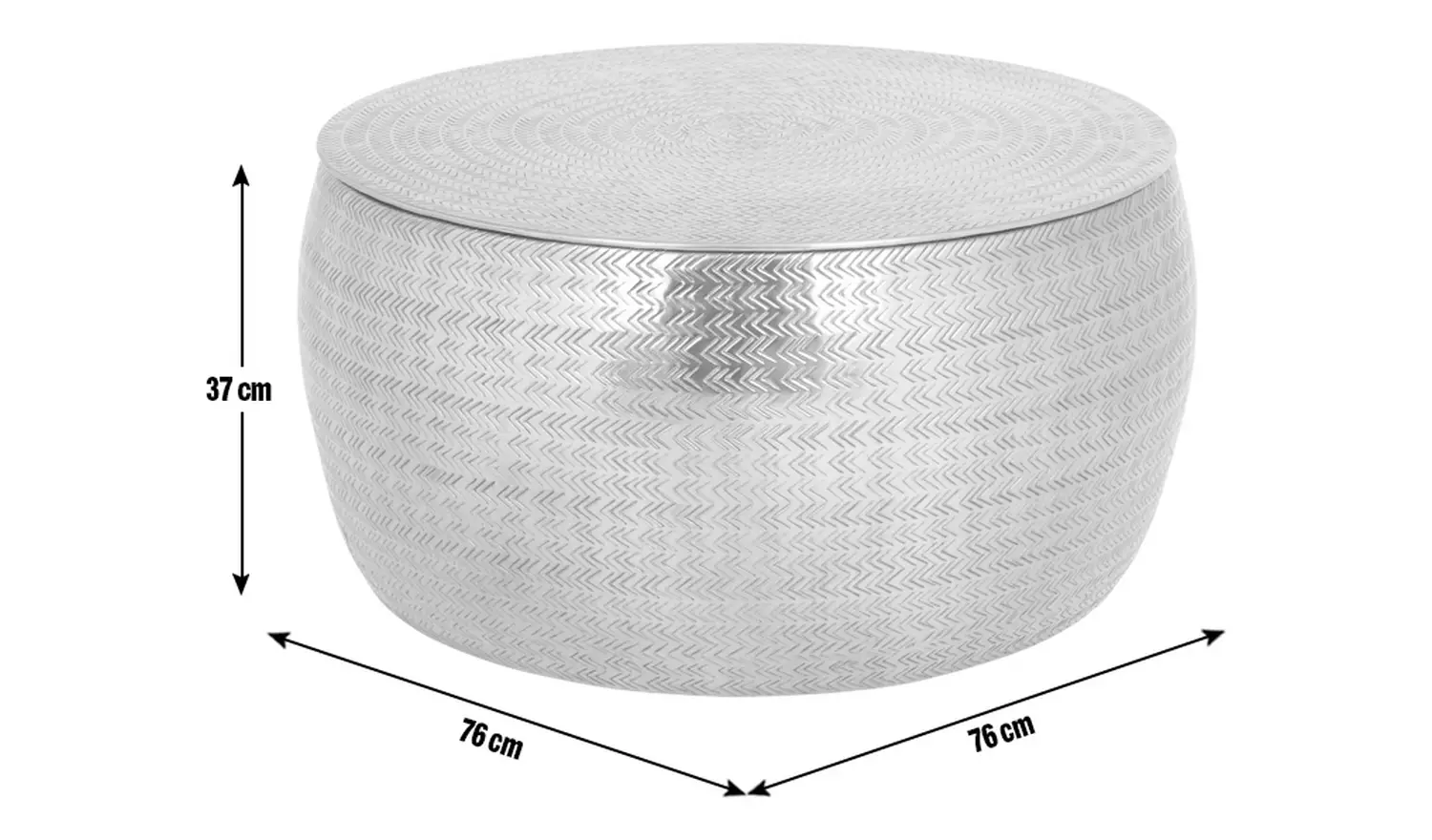 Habitat Sona Round Coffee Table - Brass