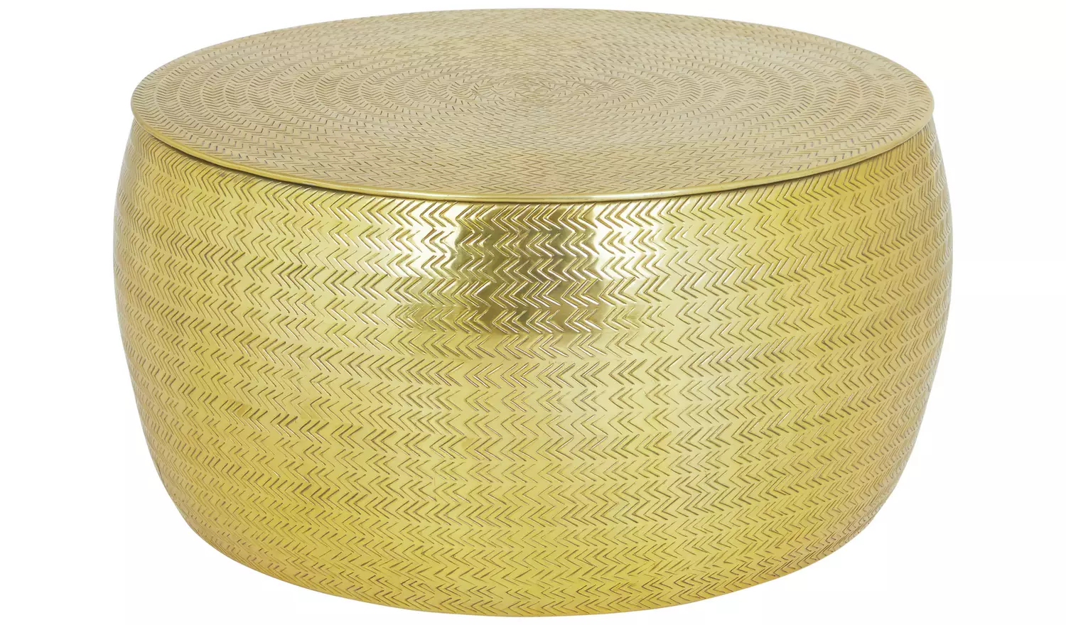 Habitat Sona Round Coffee Table - Brass