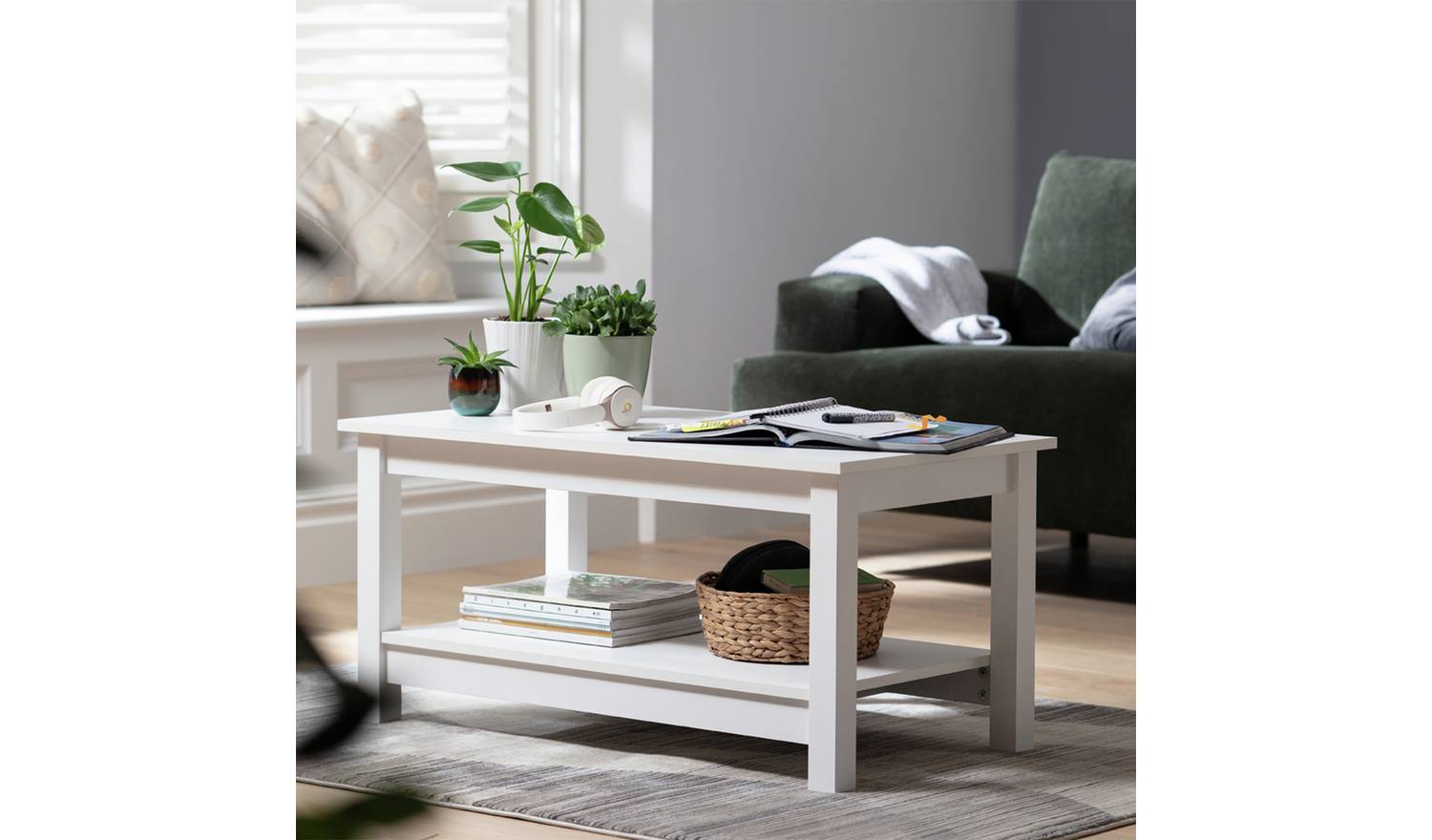 Argos Home Malibu Coffee Table - White