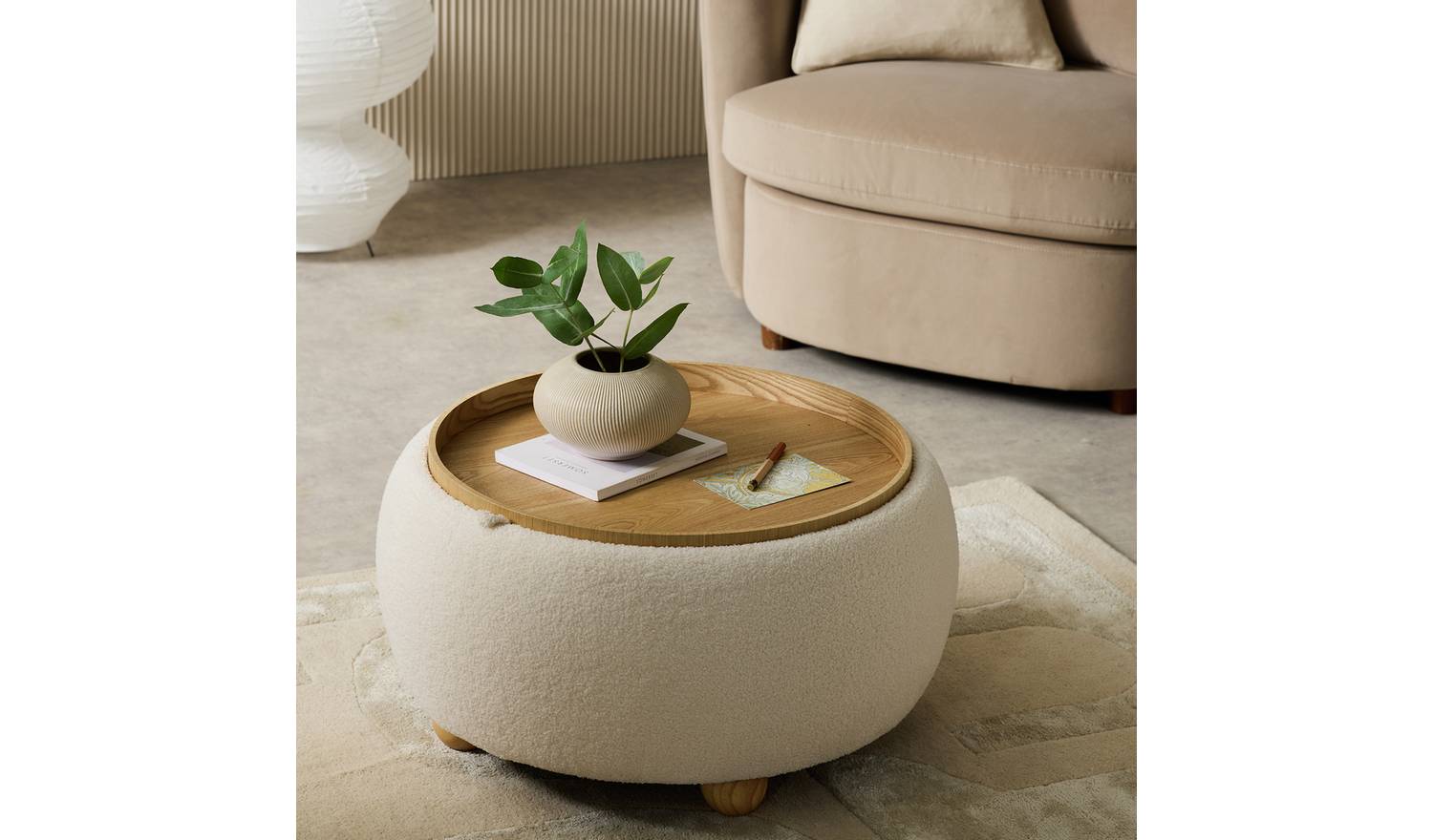 Habitat Adeline Round Coffee Table - Cream