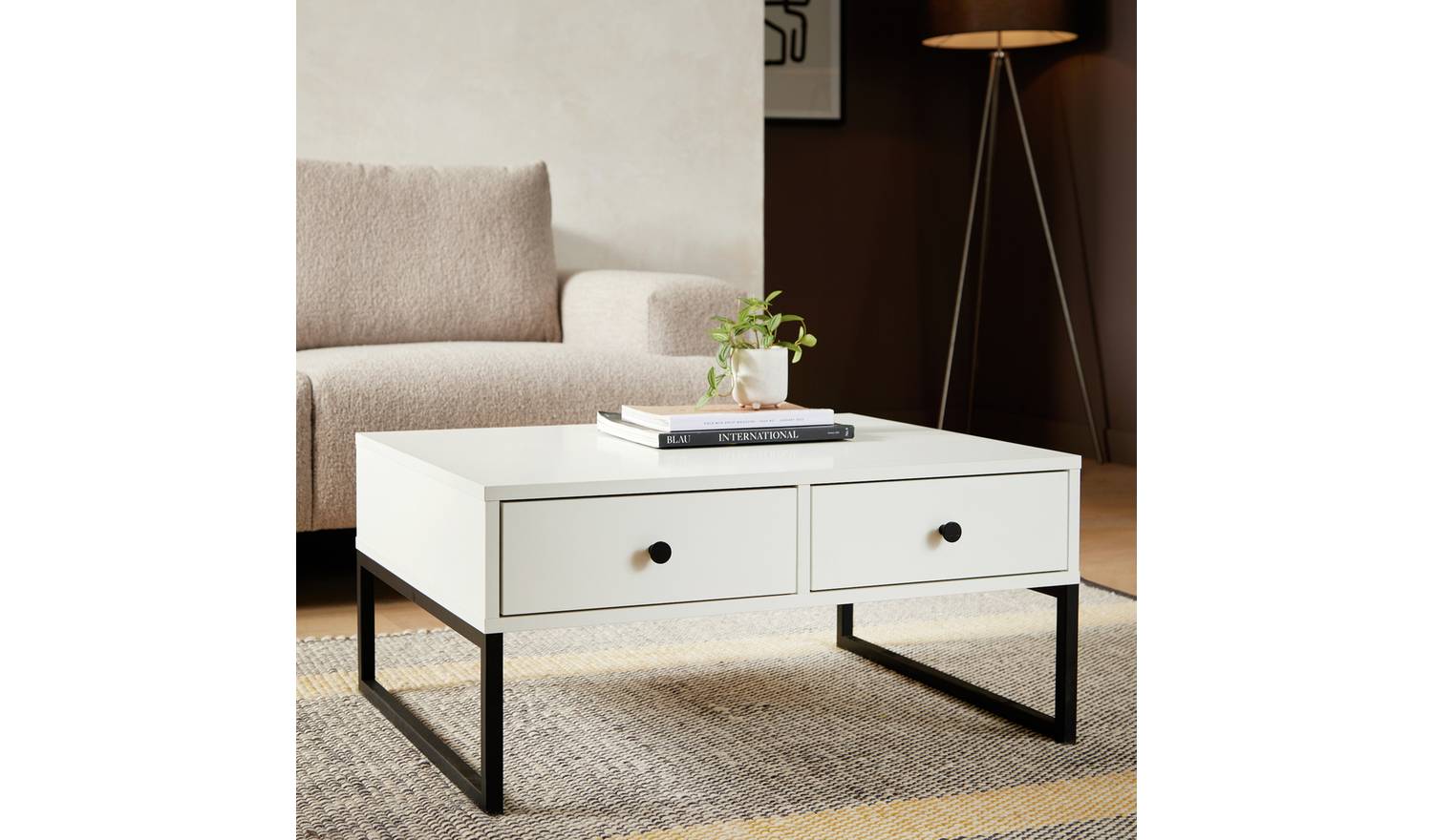 Habitat Anouk 2 Drawer Coffee Table - White