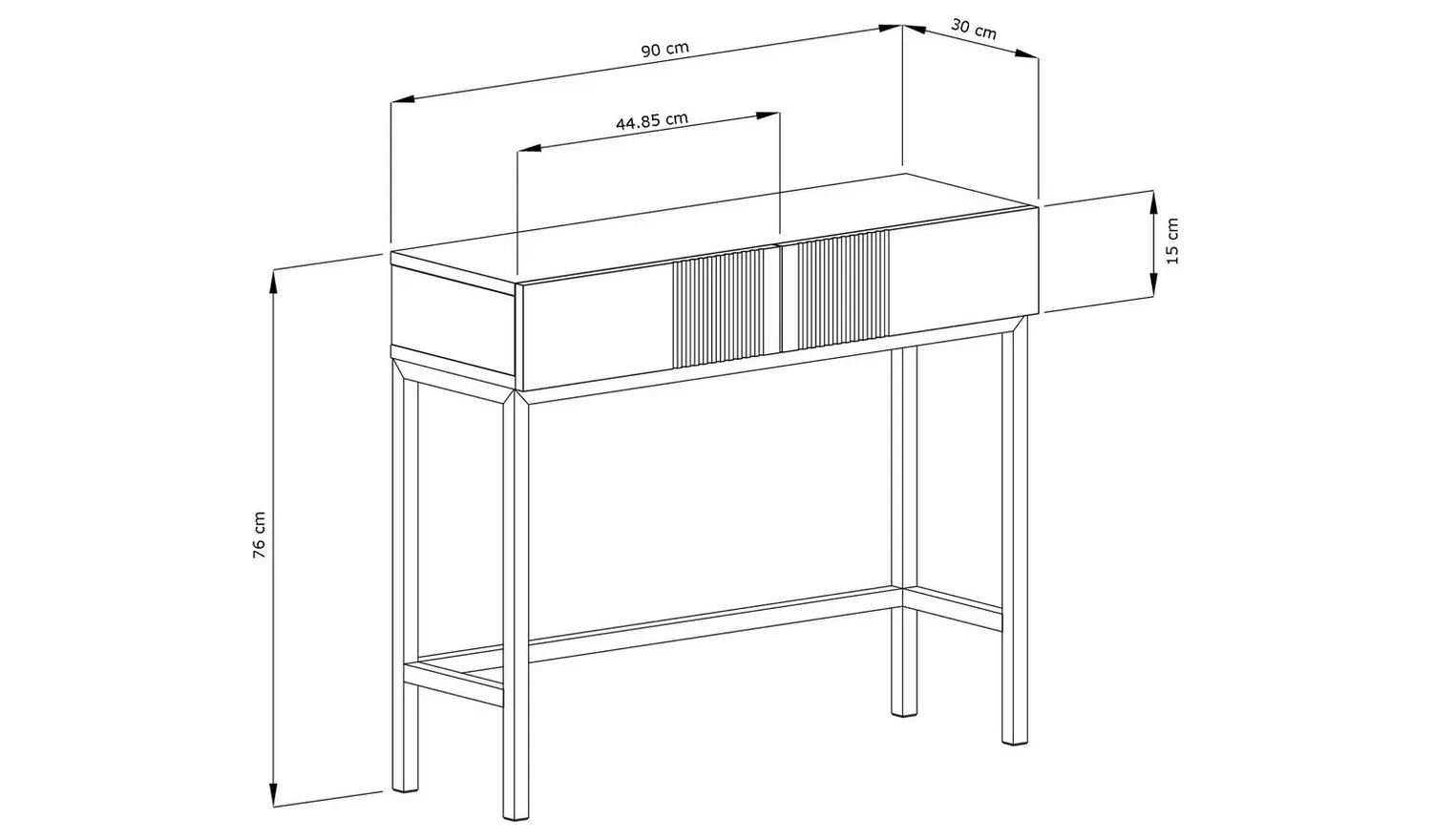 Frank Olsen Iona 2 Drawer Console Table - Mulberry