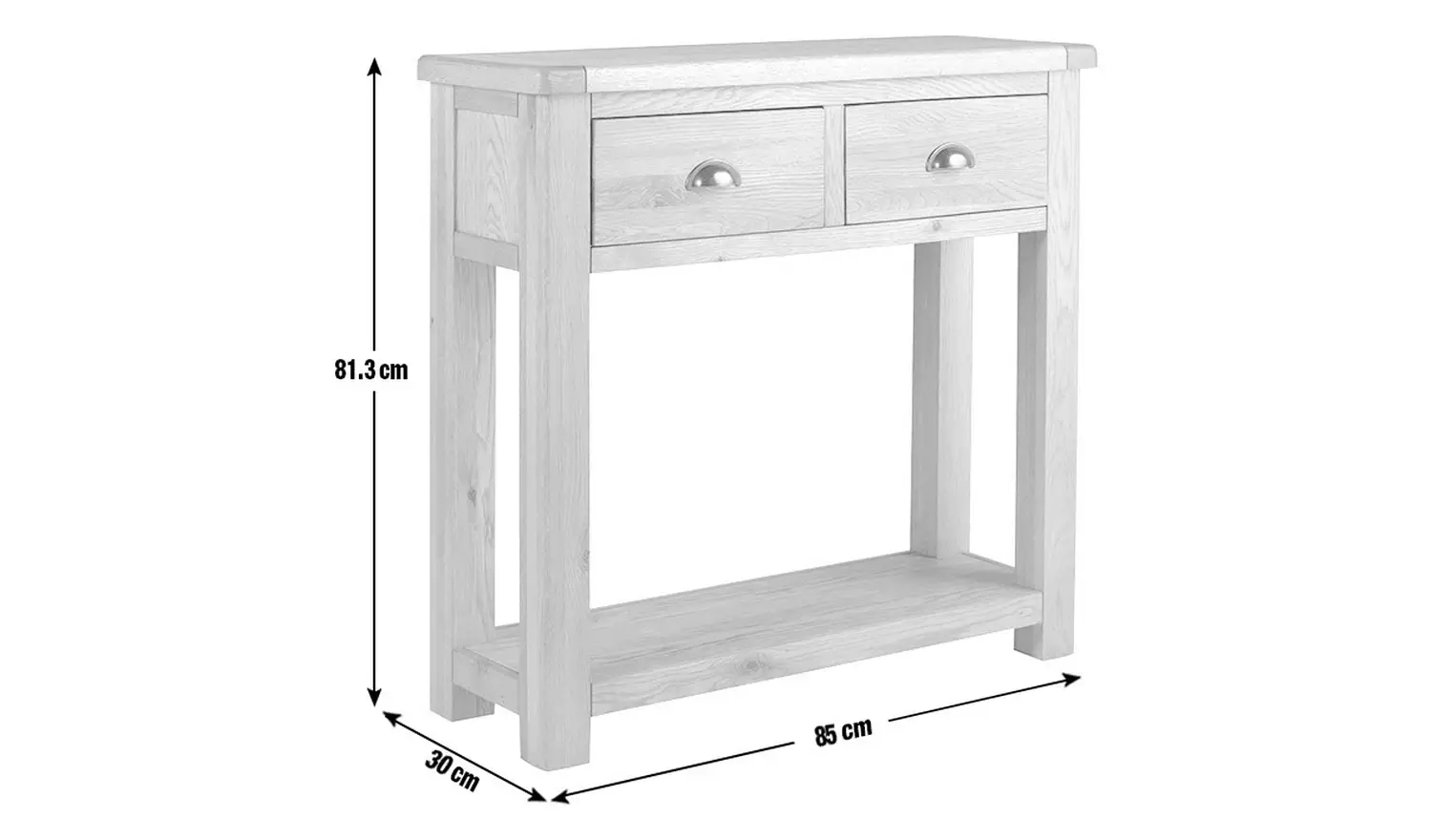 Argos Home Kent 2 Drawer Oak Console Table - Natural