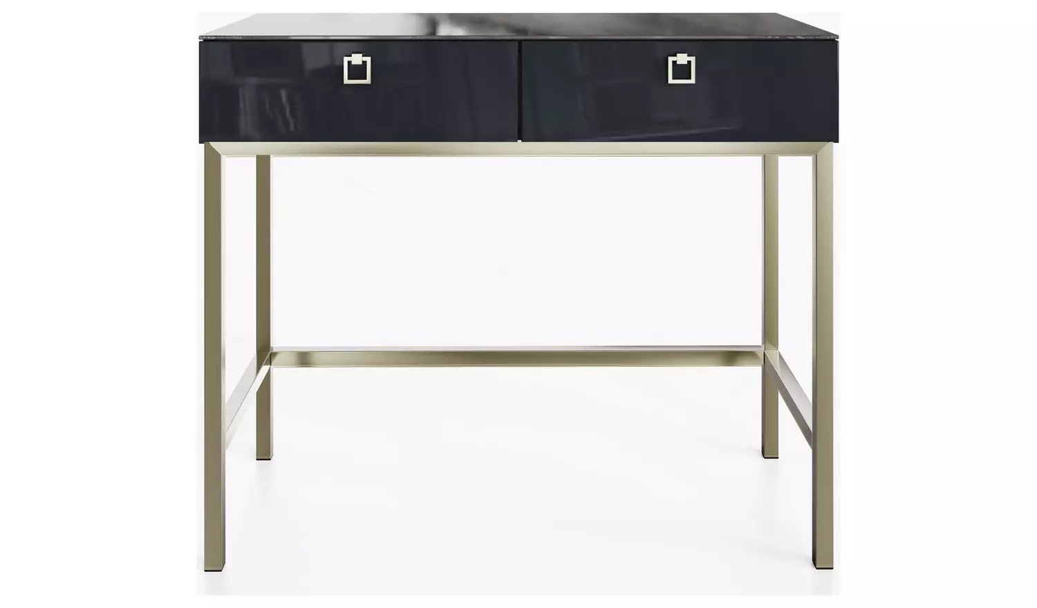 Frank Olsen Lyra 2 Drawer Console Table - Midnight Black