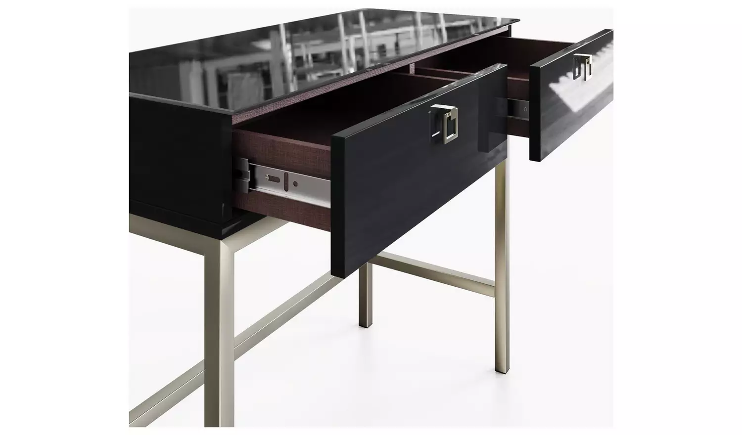 Frank Olsen Lyra 2 Drawer Console Table - Midnight Black