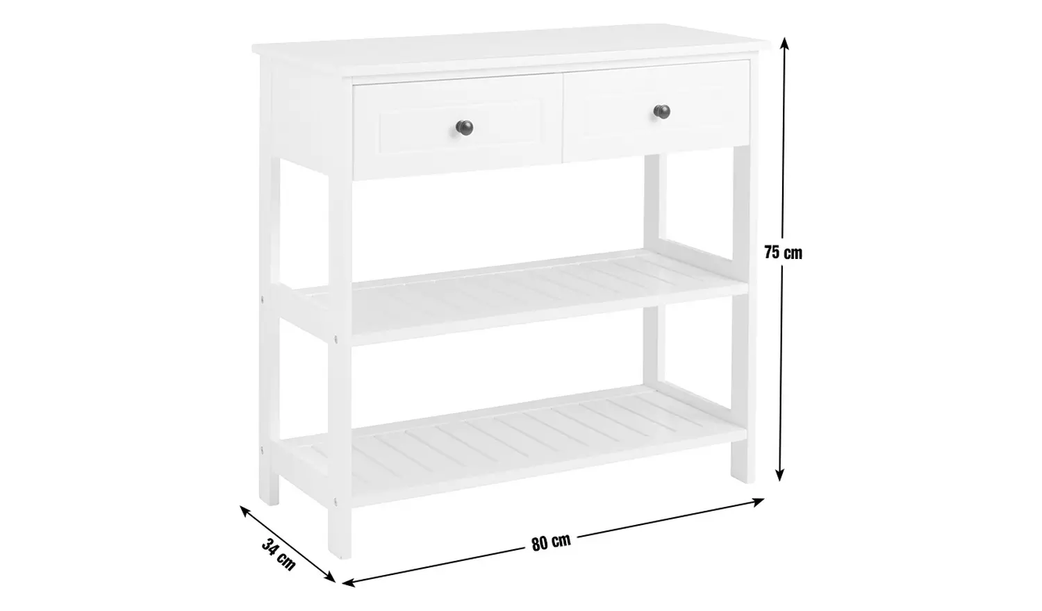 Argos Home 2 Drawer Console Table - White