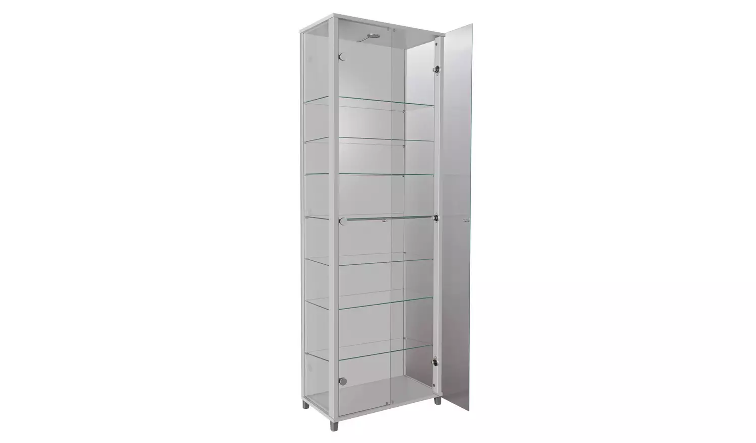Argos Home 7 Shelf Glass Display Cabinet - Silver