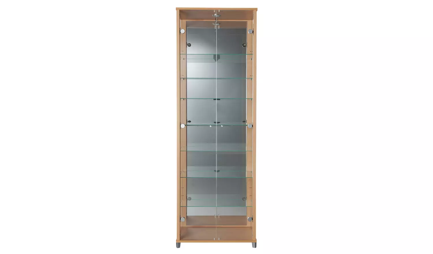 Argos Home 7 Shelf Glass Wide Display Cabinet - Beech Effect