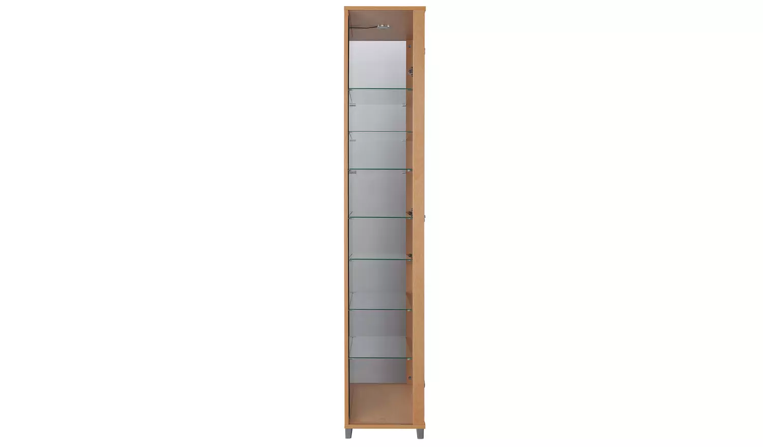 Argos Home 7 Shelf Glass Wide Display Cabinet - Beech Effect