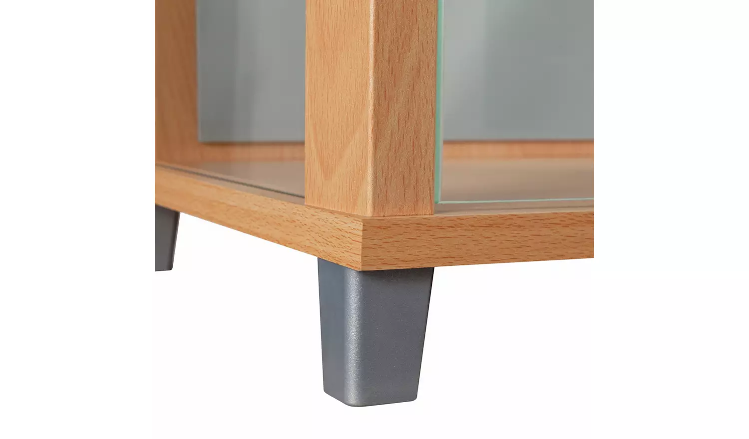 Argos Home 7 Shelf Glass Wide Display Cabinet - Beech Effect