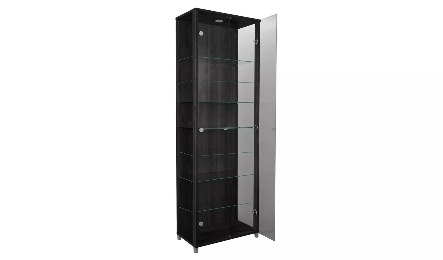 Argos Home 7 Shelf Glass Display Cabinet - Black