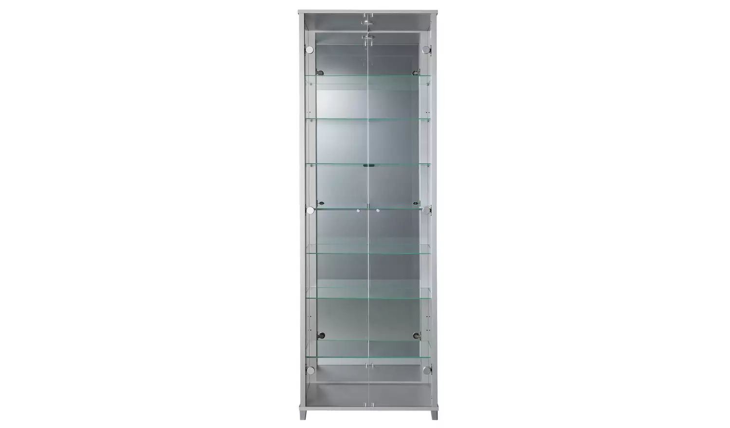 Argos Home 7 Shelf Glass Wide Display Cabinet - Silver