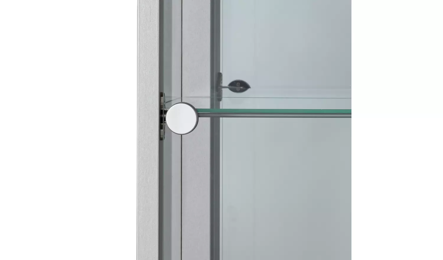 Argos Home 7 Shelf Glass Wide Display Cabinet - Silver