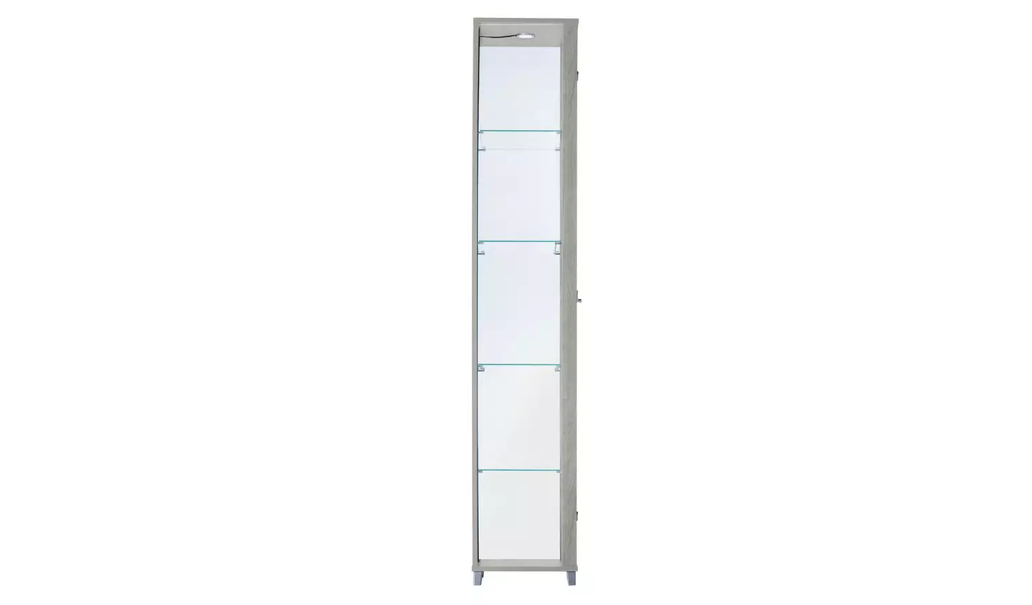 Argos Home 4 Shelf 1 Door Display Cabinet - Silver