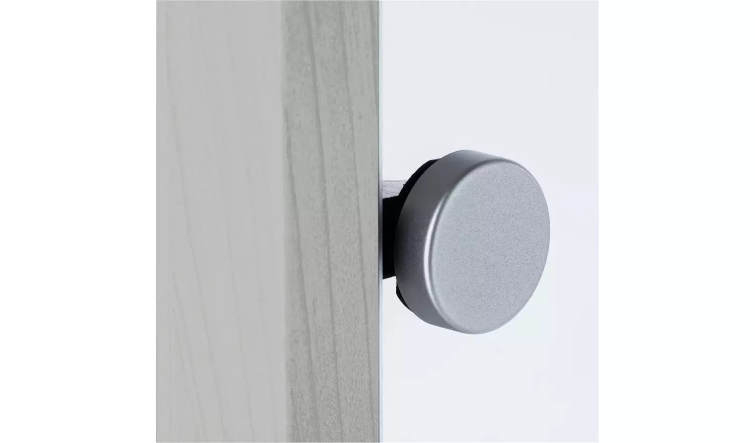 Argos Home 4 Shelf 1 Door Display Cabinet - Silver