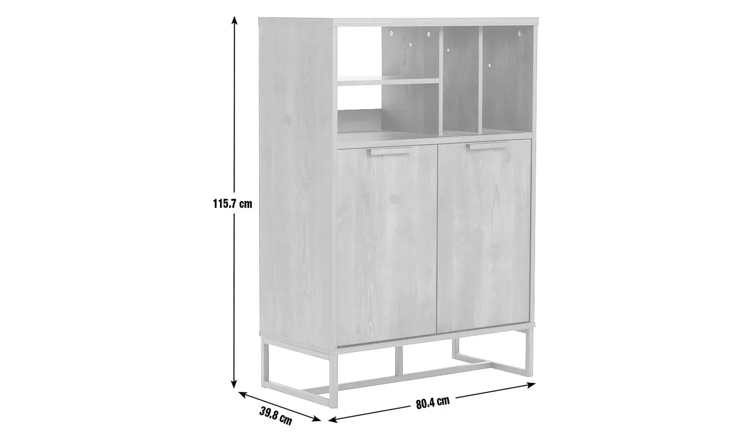 Habitat Nomad 2 Door Cabinet - Natural