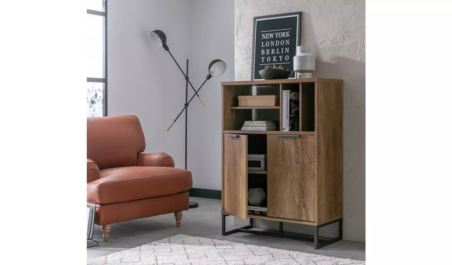 Habitat Nomad 2 Door Cabinet - Natural