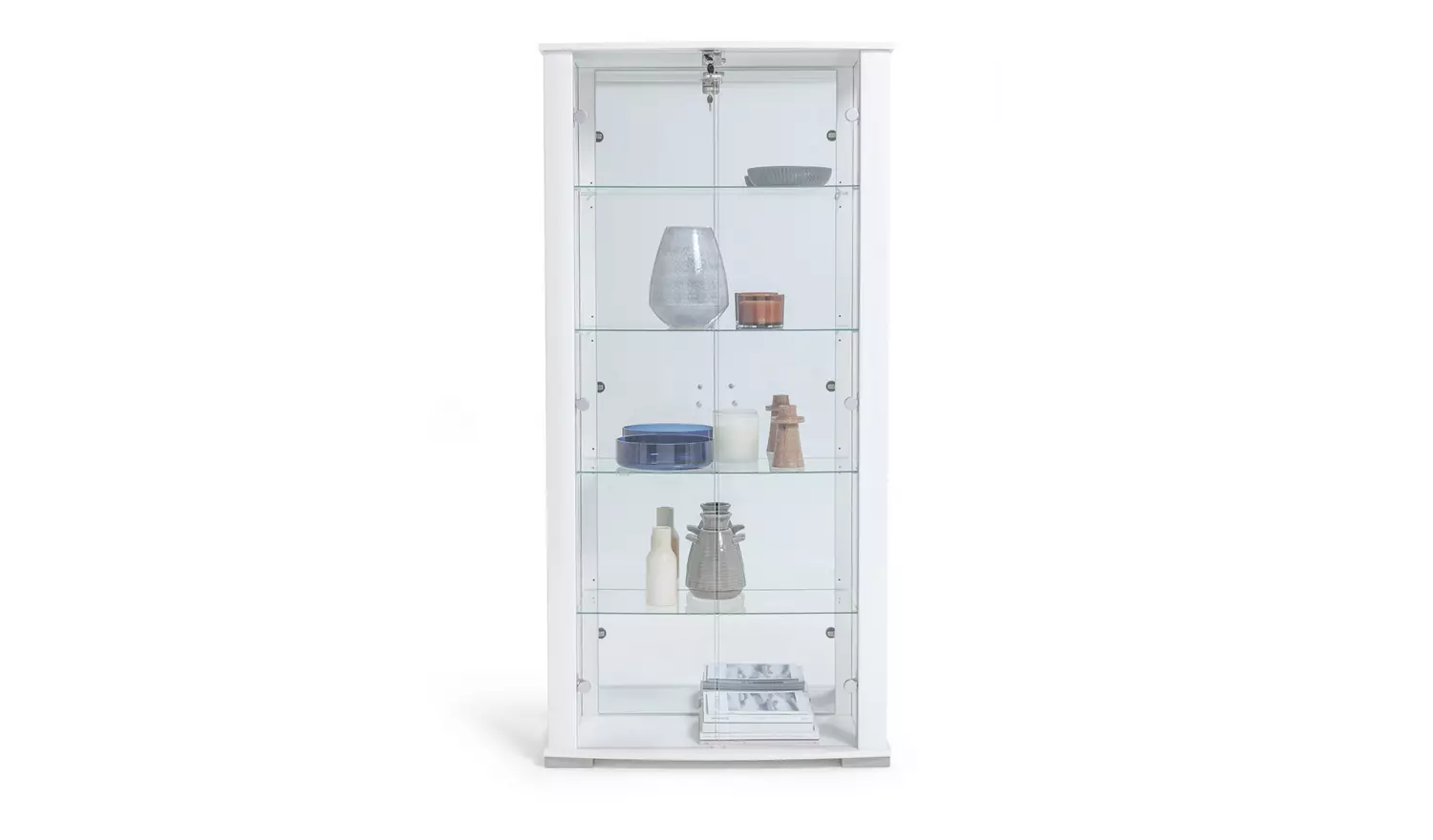 Argos Home Stella 2 Door Glass Display Cabinet - White Gloss