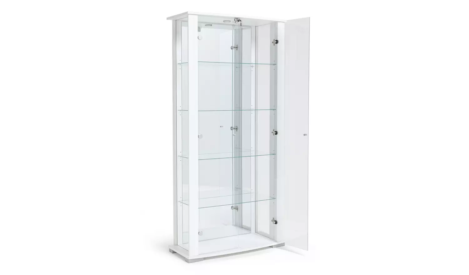Argos Home Stella 2 Door Glass Display Cabinet - White Gloss