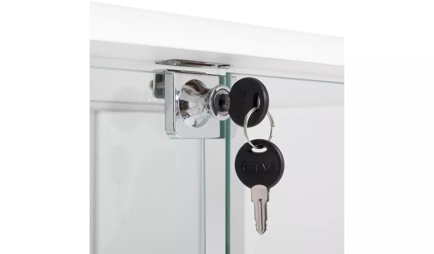 Argos Home Stella 2 Door Glass Display Cabinet - White Gloss