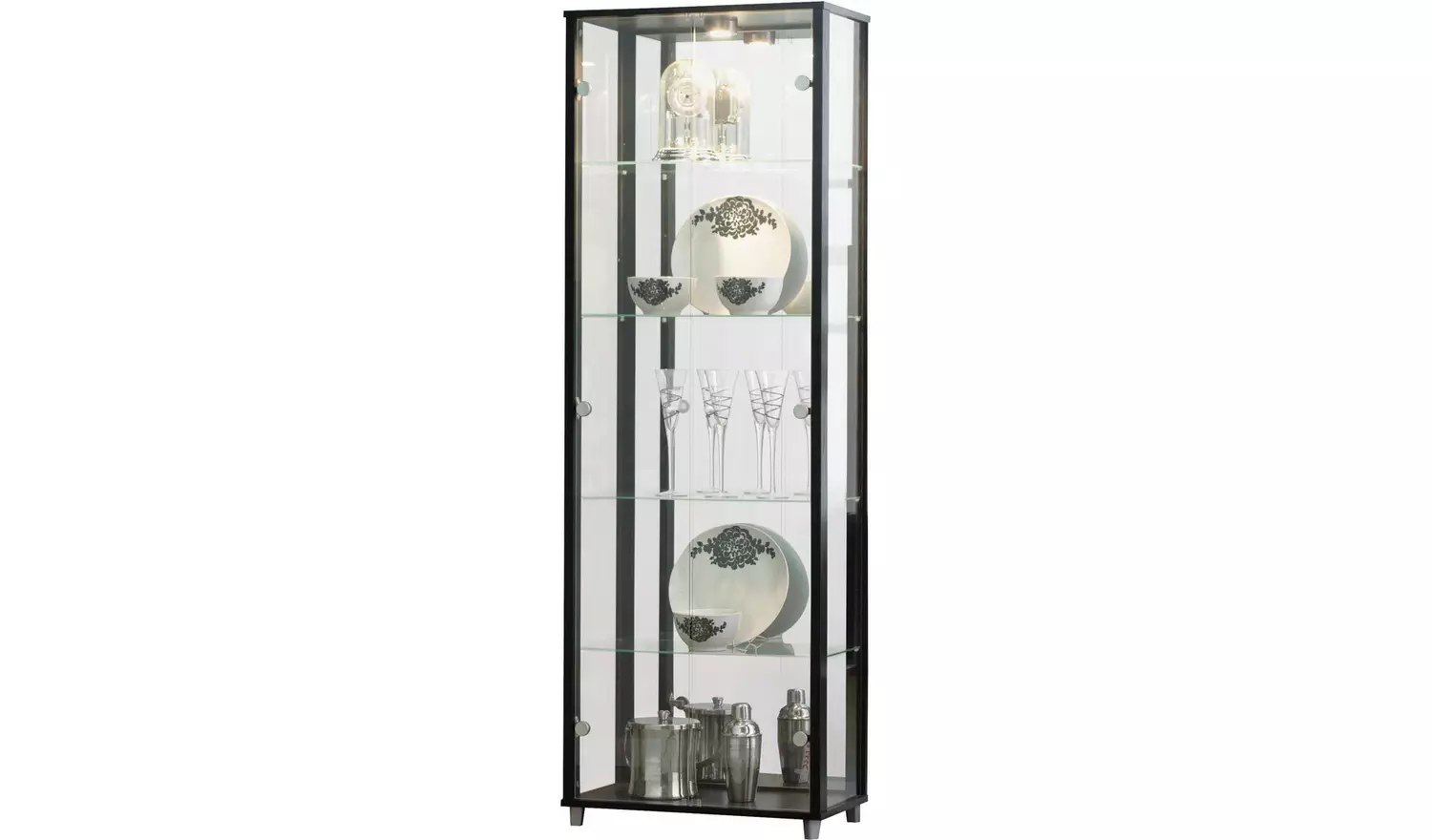 Argos Home 2 Door Glass Display Cabinet - Black