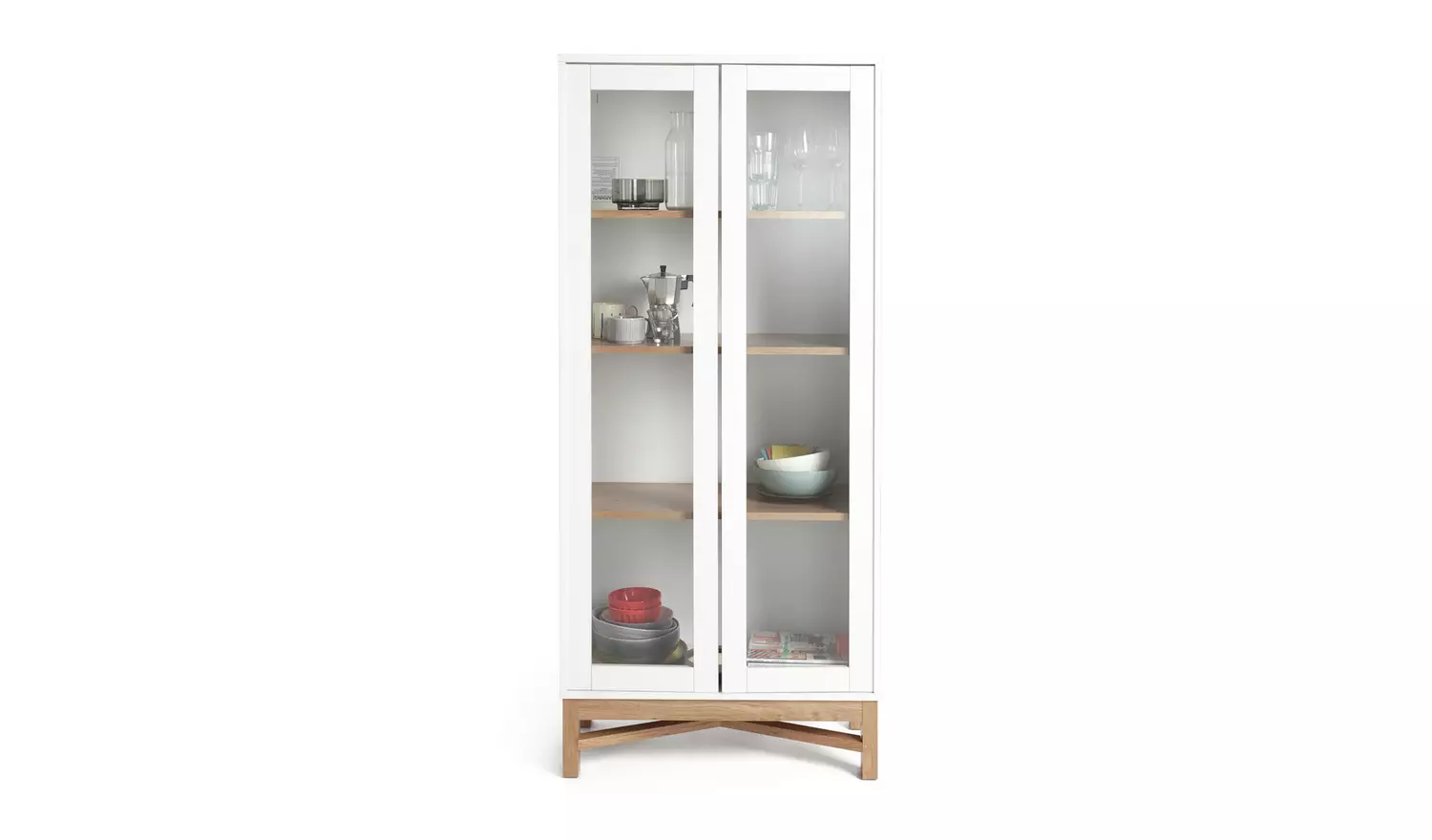 Habitat Zander Display Unit - White & Oak Effect